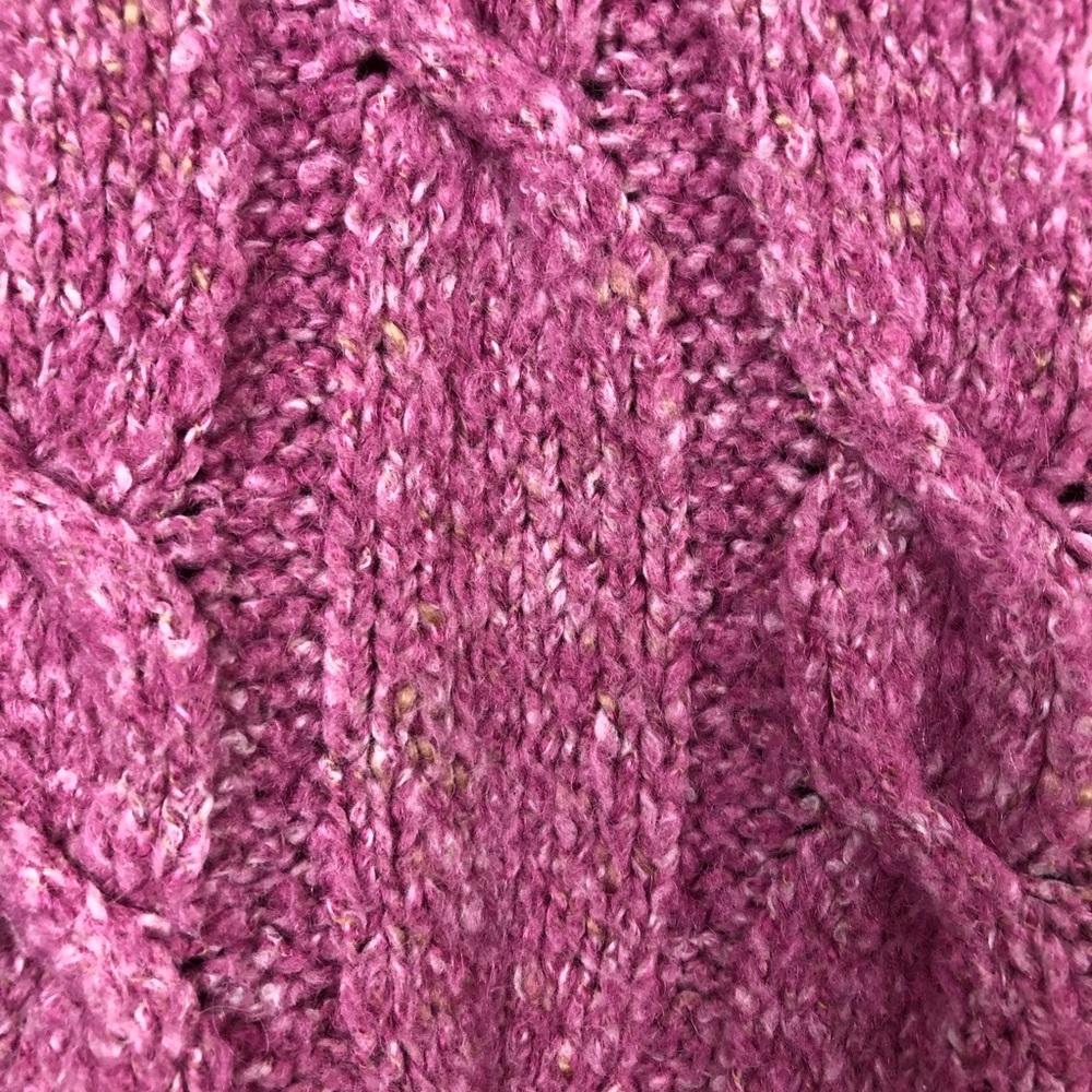 L.L. Bean Wool Blend Cable Knit Cardigan Sweater - Picture 2 of 5